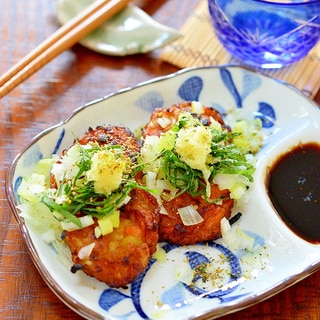 簡単おつまみ♪さつま揚げの☆香味野菜乗せ